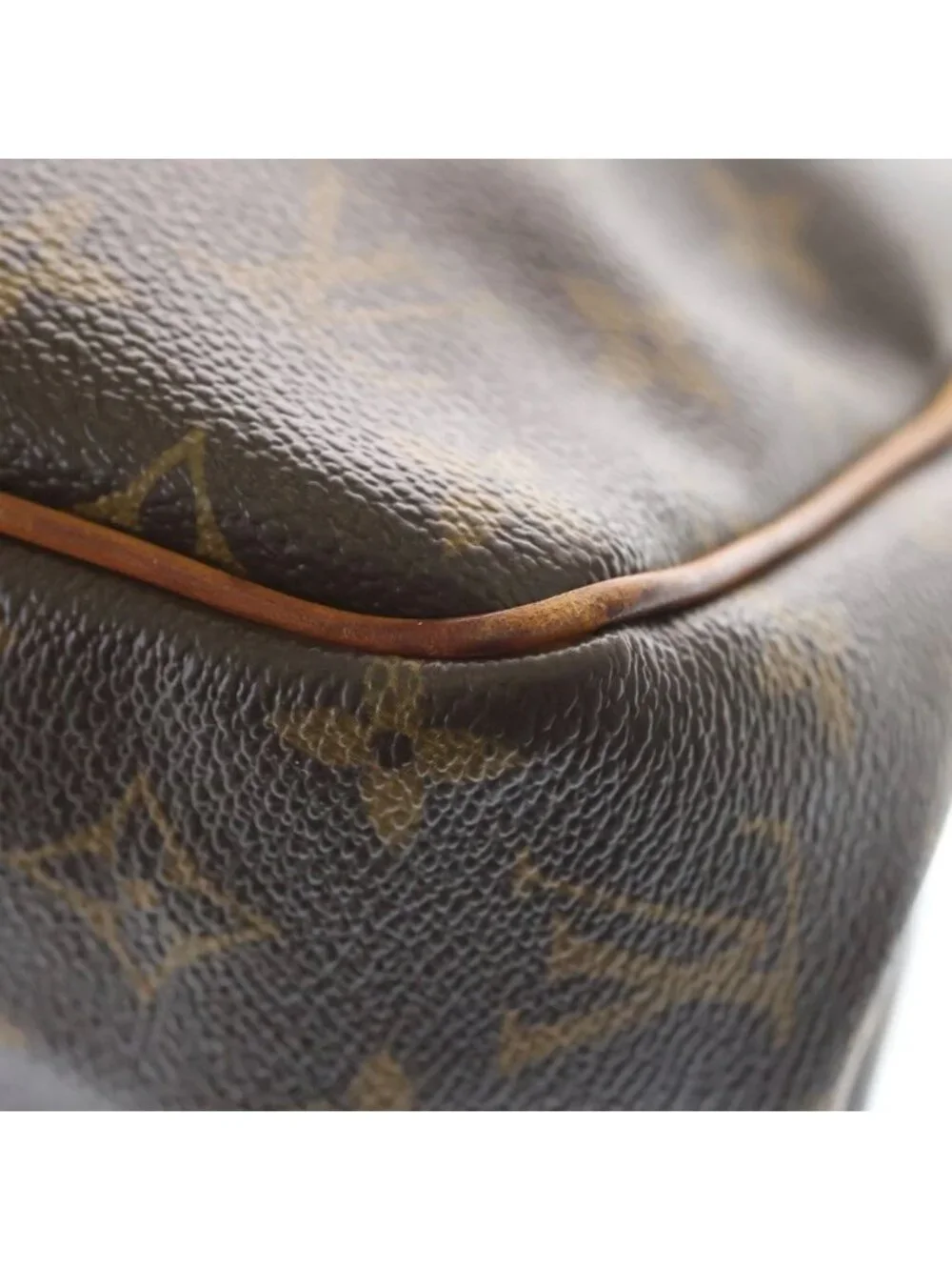 Louis Vuitton Monogram Batignolles Vertical Tote Brown Leather Gold